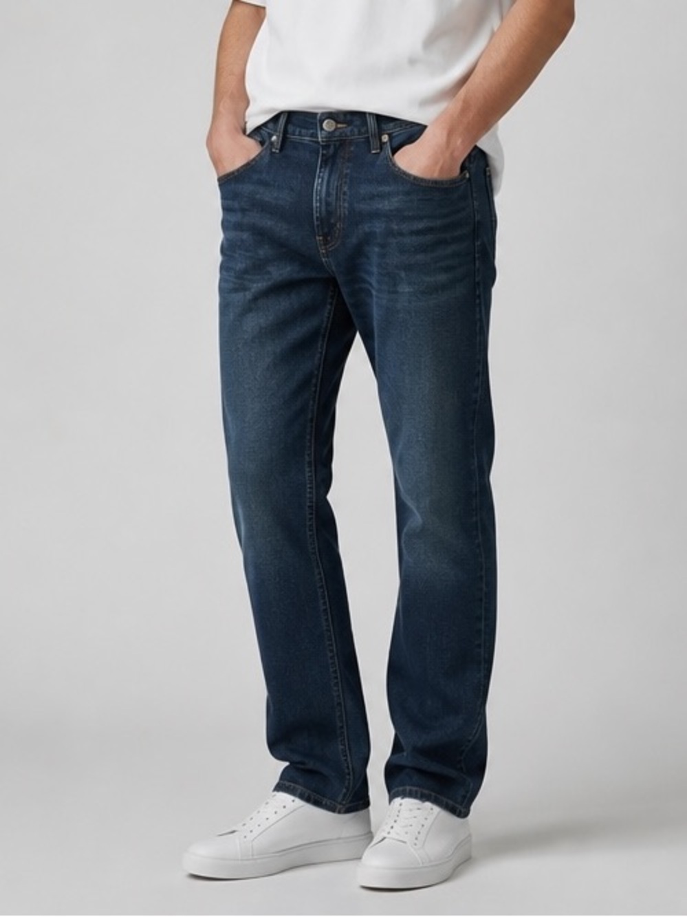 Eddie Bauer Classic Slim Straight Dark Blue Men’s Jeans sz 35/34